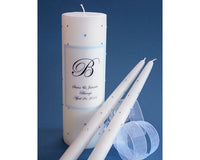 Thumbnail for Blue Swarovski Crystal Wedding Unity Candles - Main Image | My Wedding Favors
