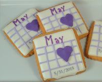 Thumbnail for Our Wedding Date Calendar Cookie - Main Image | My Wedding Favors