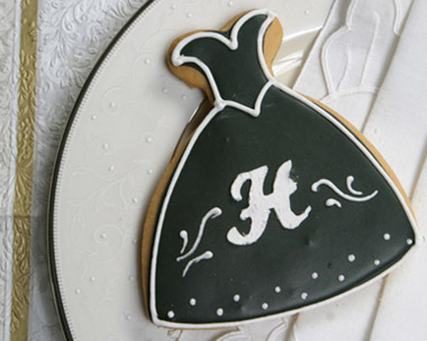 Personalized Initial Wedding Dress Cookie - Main Image | My Wedding Favors