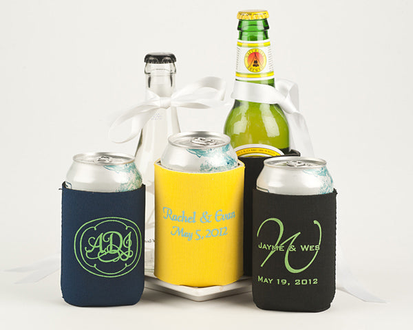 Personalized Collapsible Drink Sleeve (Many Designs Available) - Main Image | My Wedding Favors