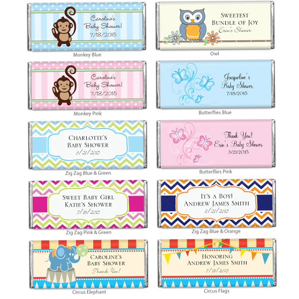 Personalized Exclusive Baby Hershey Wrappers (Many Designs Available) - Alternate Image 4 | My Wedding Favors