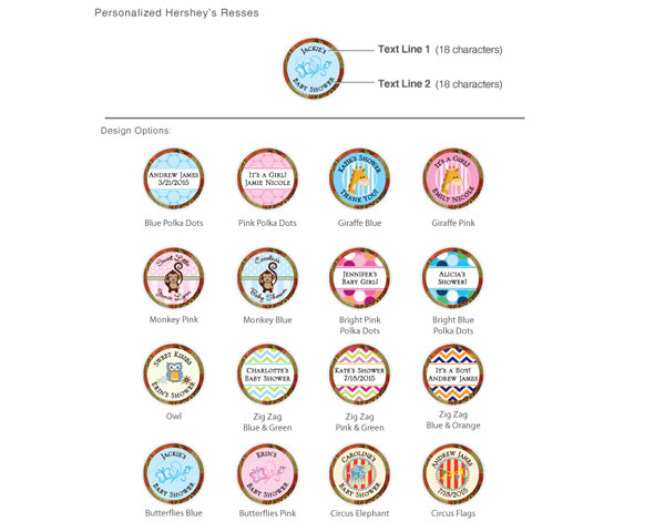 Personalized Exclusive Baby Hershey's Reese's (Many Designs Available) - Alternate Image 2 | My Wedding Favors