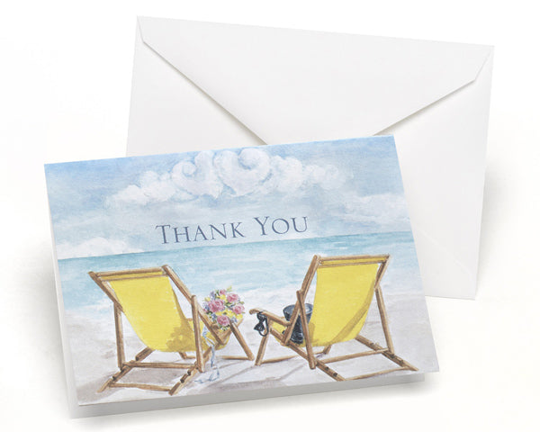 Seaside Jewels Thank You Card and Envelope (Set of 50) - Main Image | My Wedding Favors