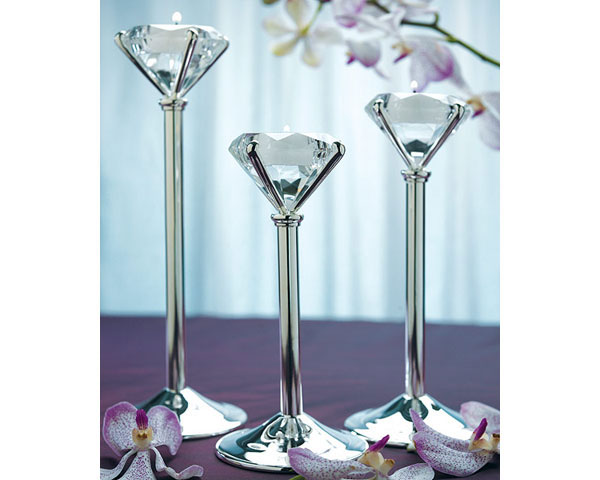 Crown Jewel Diamond-Shaped Tea Light Candleholder - Alternate Image 4 | My Wedding Favors