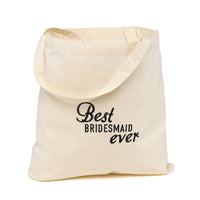 Thumbnail for Best Ever Wedding Party Cotton Tote Bag (For Bridesmaid & Maid of Honor) - Alternate Image 2 | My Wedding Favors