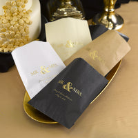 Thumbnail for Personalized Mr. & Mrs. Treat Bags (Available in Multiple Colors) (Set of 50) - Main Image | My Wedding Favors