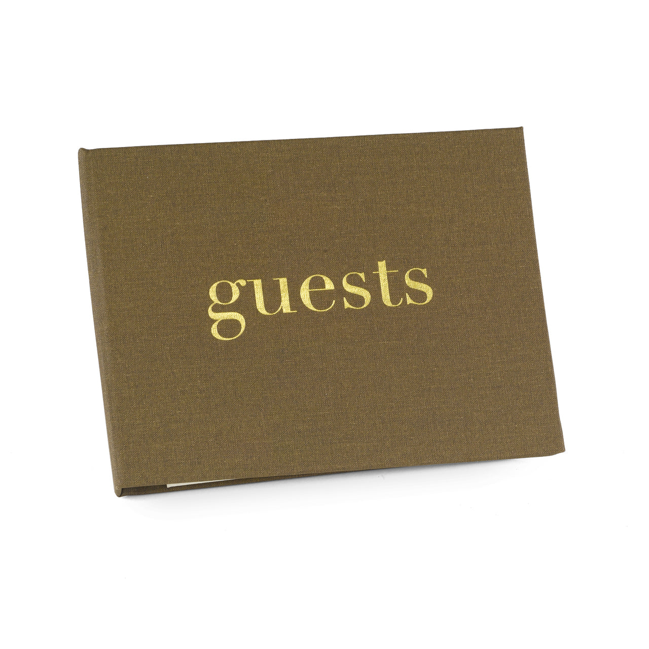 Golden Linen Guest Book - Alternate Image 2 | My Wedding Favors