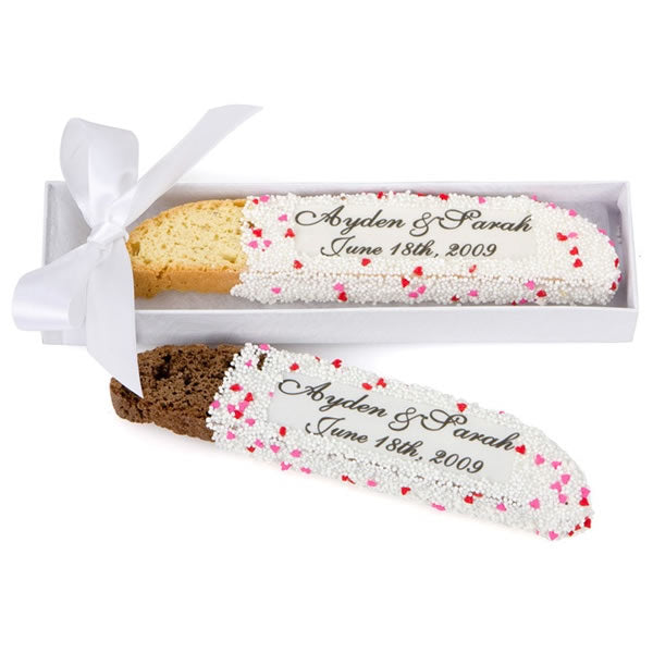 Biscotti Favors - Chocolate-Dipped & Personalized - Alternate Image 5 | My Wedding Favors