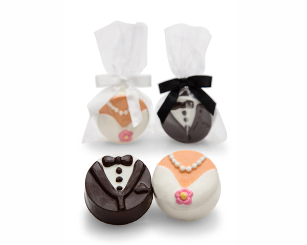 Bride & Groom Chocolate Molded Oreos® - Main Image | My Wedding Favors