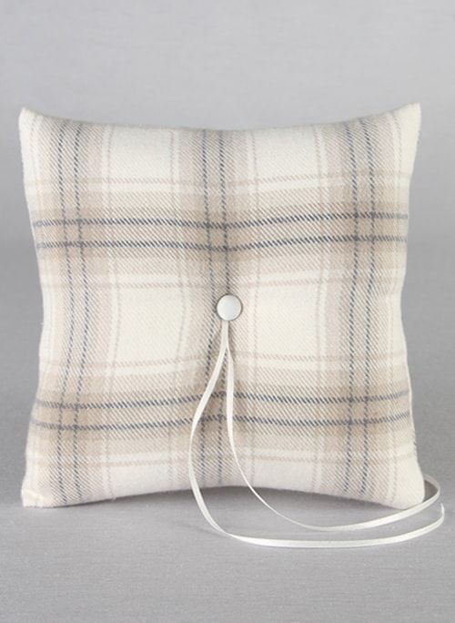 Aspen Plaid Ring Pillow (Multiple Colors Available) - Alternate Image 3 | My Wedding Favors