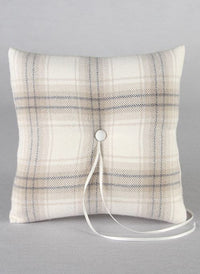 Thumbnail for Aspen Plaid Ring Pillow (Multiple Colors Available) - Alternate Image 3 | My Wedding Favors