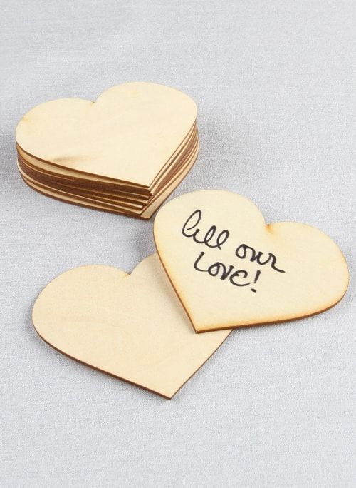 Heart Wood Guest Cards (Set of 10) - Main Image | My Wedding Favors