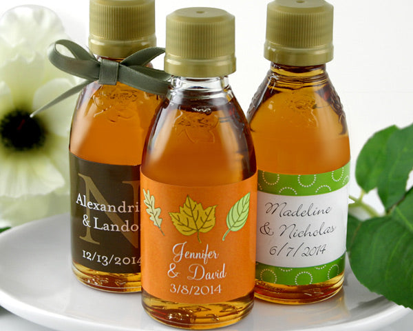 Personalized Maple Syrup Favors (Many Designs Available) - Main Image | My Wedding Favors