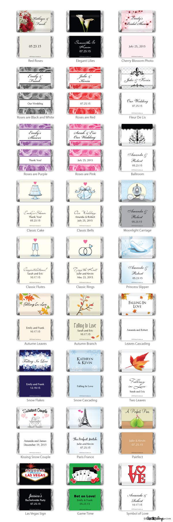 Personalized Hershey's Mini's (Many Designs Available) - Alternate Image 3 | My Wedding Favors