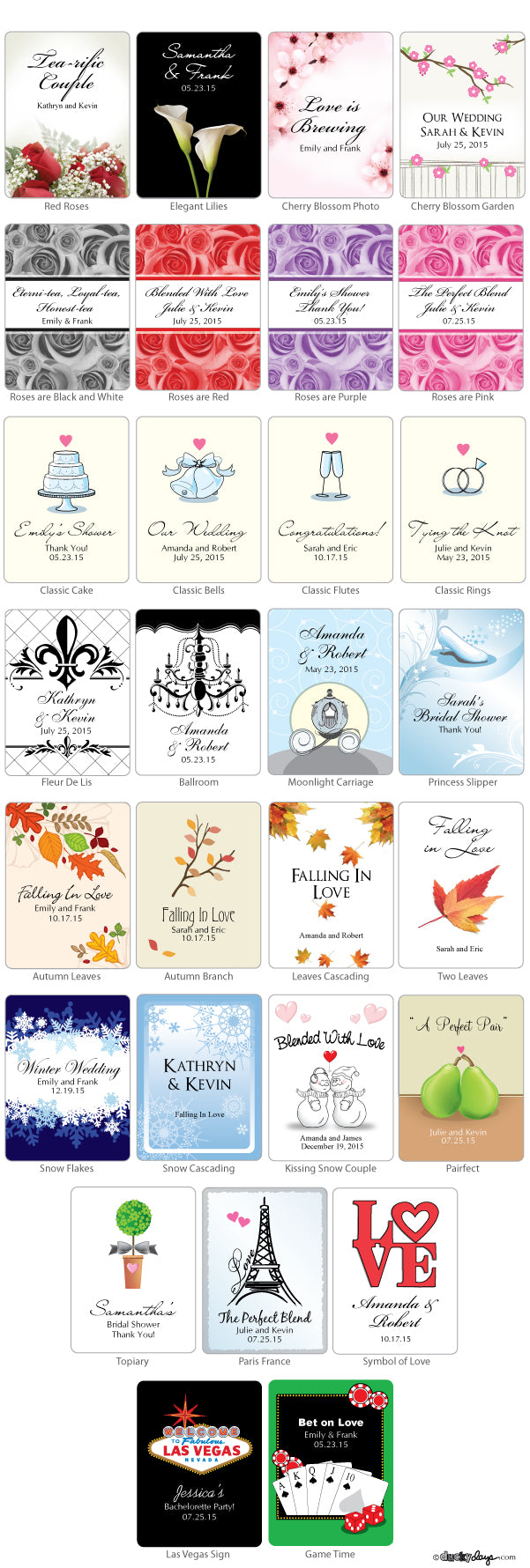 Personalized Wedding Tea Favors (Many Designs Available) - Alternate Image 5 | My Wedding Favors