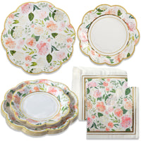 Thumbnail for Pink Floral Brunch 62 piece Tableware Set (16 guests) | 00264NA-KIT