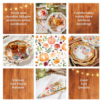 62 pcs Fall/Thanksgiving Tableware Set (16 Guests) | My Wedding Favors | Alt Image 5