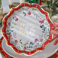 Christmas Tableware Set - 7” Plate (set of 16), 9” Plate (set of 16), and Napkin (set of 30) | My Wedding Favors | Alternate Image 3