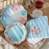 Beach Party Tableware Set - 7” Plate (set of 16), 9” Plate (set of 16), and Napkin (set of 30) Alternate Image 4 MWF | Tableware