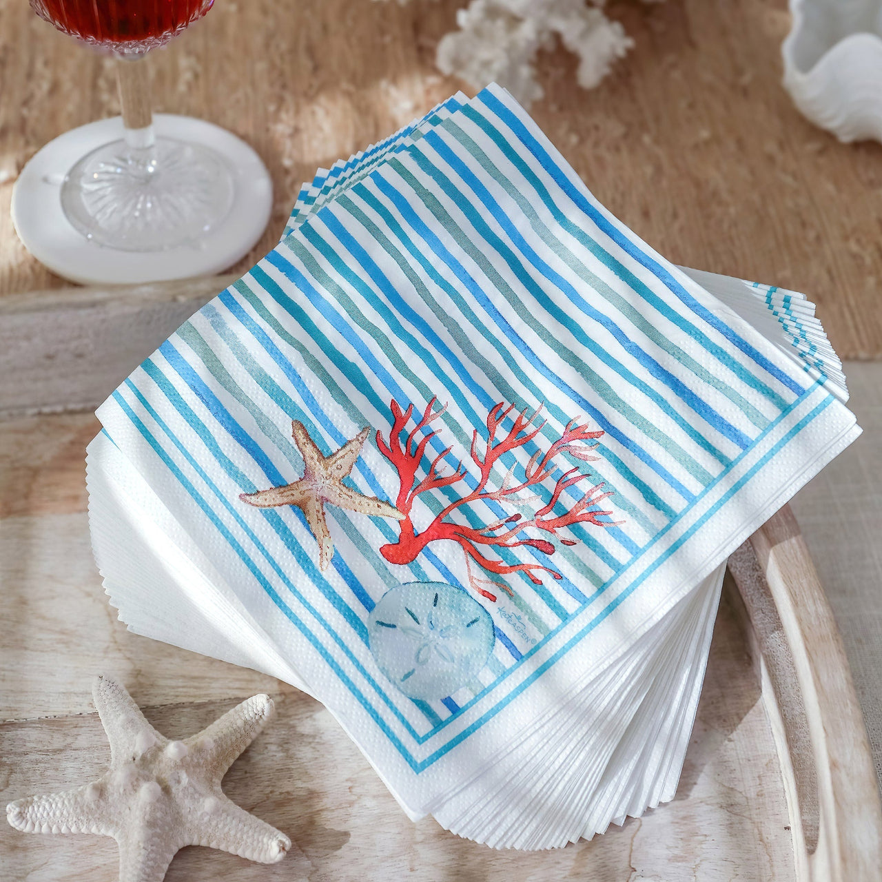 Beach Party Tableware Set - 7” Plate (set of 16), 9” Plate (set of 16), and Napkin (set of 30) Alternate Image 5 MWF | Tableware