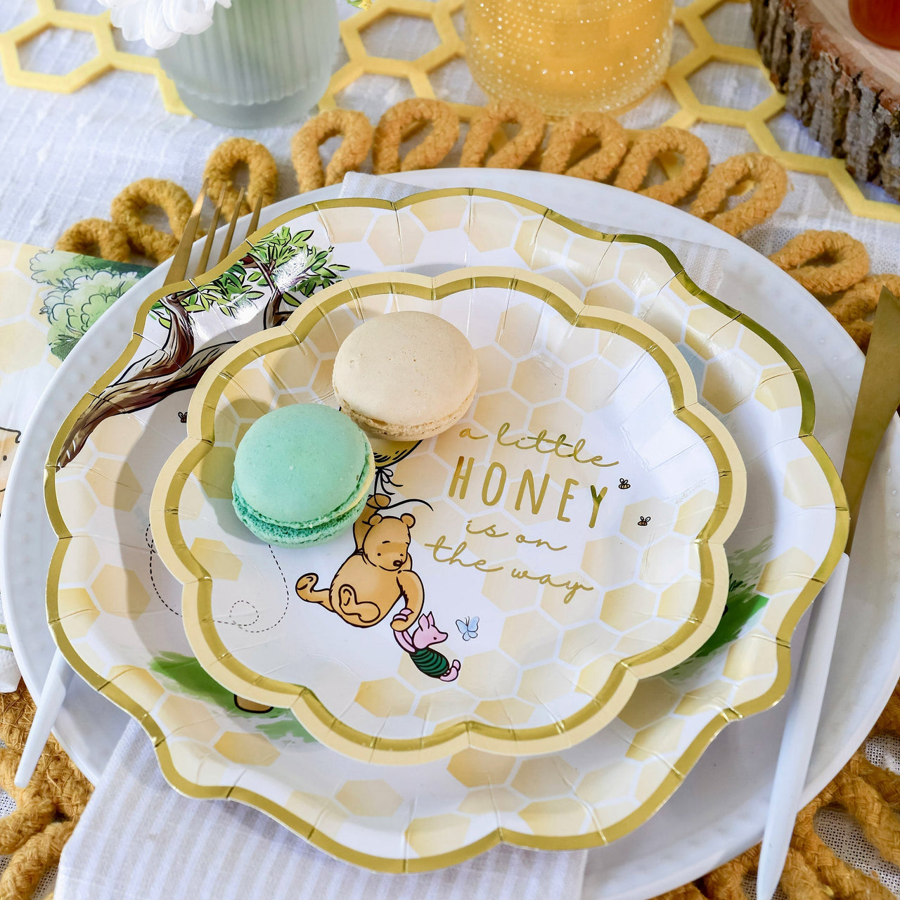 Honey Bear 78 Piece Party Tableware Set - (16 Guests) Alternate Image 2 MWF | Tableware
