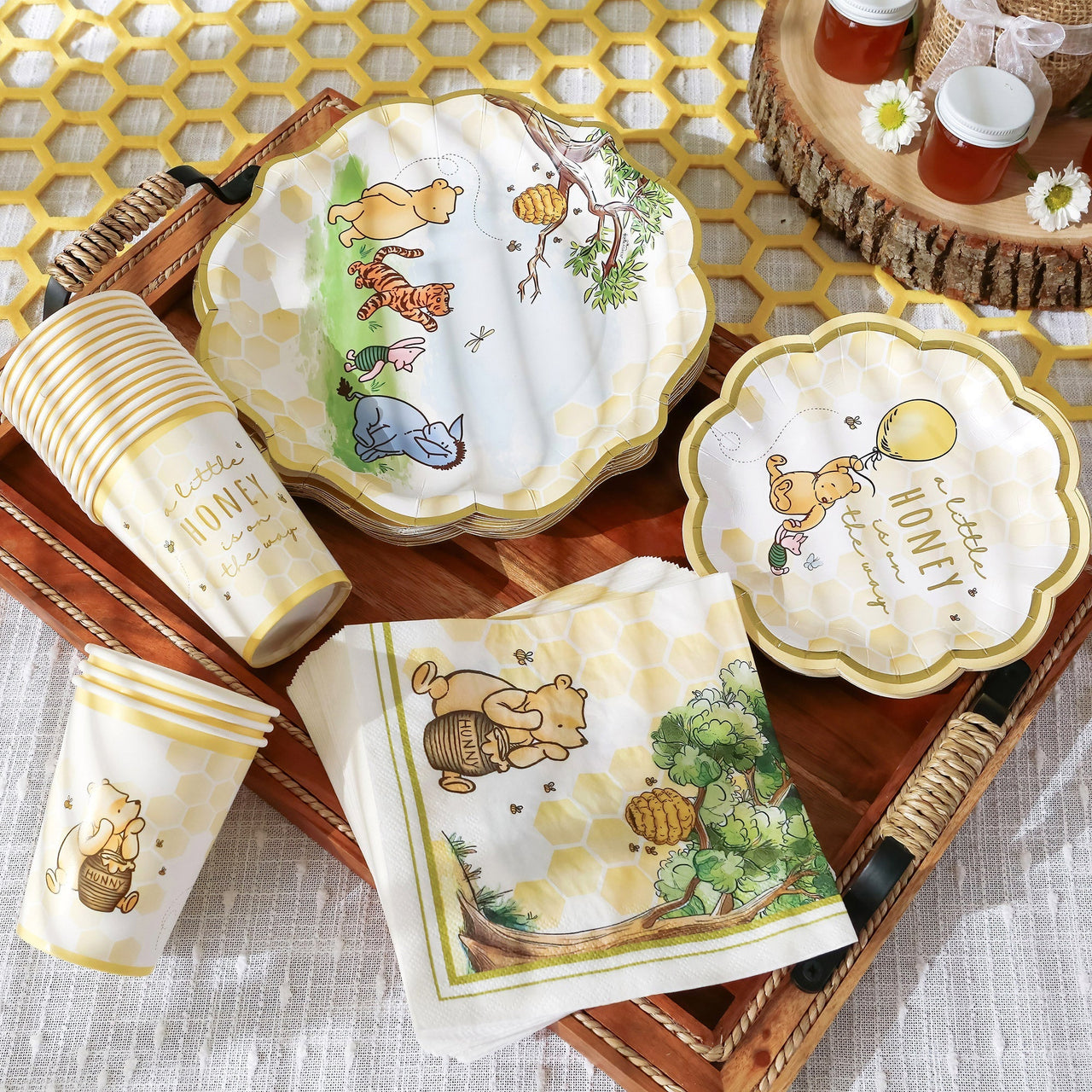 Honey Bear 78 Piece Party Tableware Set - (16 Guests) Alternate Image 4 MWF | Tableware