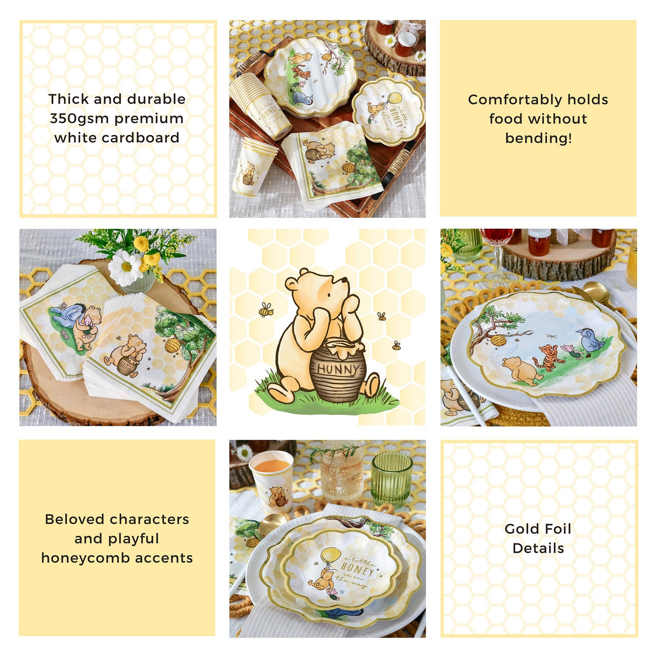 Honey Bear 78 Piece Party Tableware Set - (16 Guests) Alternate Image 5 MWF | Tableware