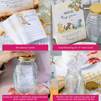 Honey Bear Baby Shower Activity Parenting Tip Jar Advice Cards Set Alternate Image 5 MWF | Games and Advice Cards