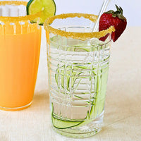 22 oz Plaid Detailed Acrylic Clear Cups, Set of 8