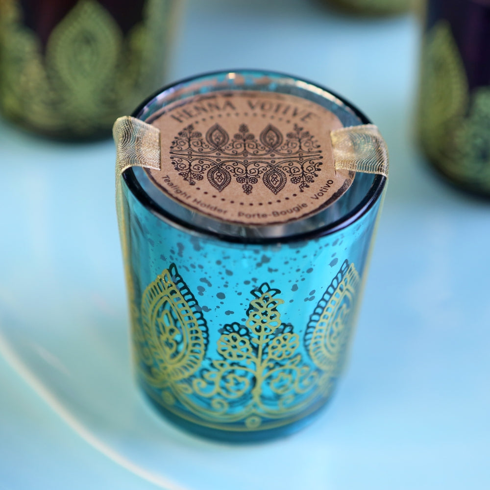 Indian Jewel Henna Votives - Assorted (Set of 4)