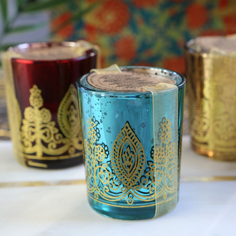 Indian Jewel Henna Votives - Assorted (Set of 4)