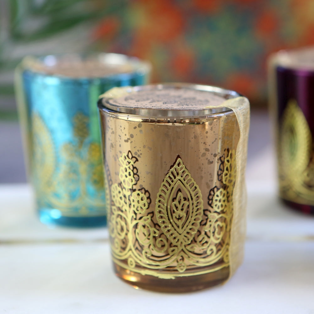 Indian Jewel Henna Votives - Assorted (Set of 4)