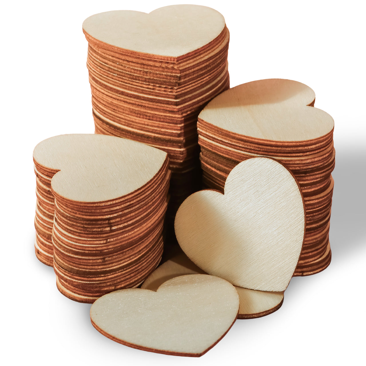 Wooden Hearts for Guest Book Alternative (Set of 75)