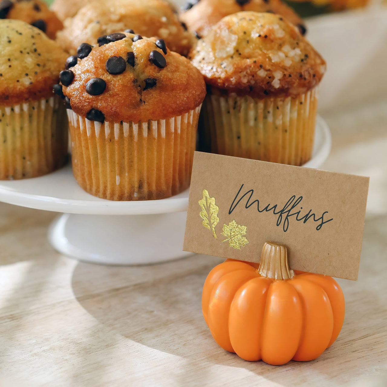 Orange Pumpkin Place Card Holder (Set of 6) | My Wedding Favors | Alt Image 3