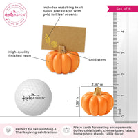 Orange Pumpkin Place Card Holder (Set of 6) | My Wedding Favors | Alt Image 6