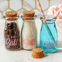 Thumbnail for It's a Girl Vintage Milk Bottle Favor Jar (Set of 12)