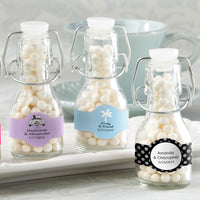 Personalized Wedding Mini Glass Favor Bottle with Swing Top (Set of 12) - Main Image | My Wedding Favors