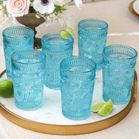 Thumbnail for 13 oz. Vintage Textured Aqua Drinkware (Set of 6)