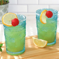 Thumbnail for 13 oz. Vintage Textured Aqua Drinkware (Set of 6)