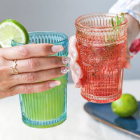 Thumbnail for 13 oz. Vintage Textured Aqua Drinkware (Set of 6)