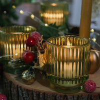 Ribbed Green Glass Votive Candle Holder (Set of 6) | My Wedding Favors | Alt Image 7