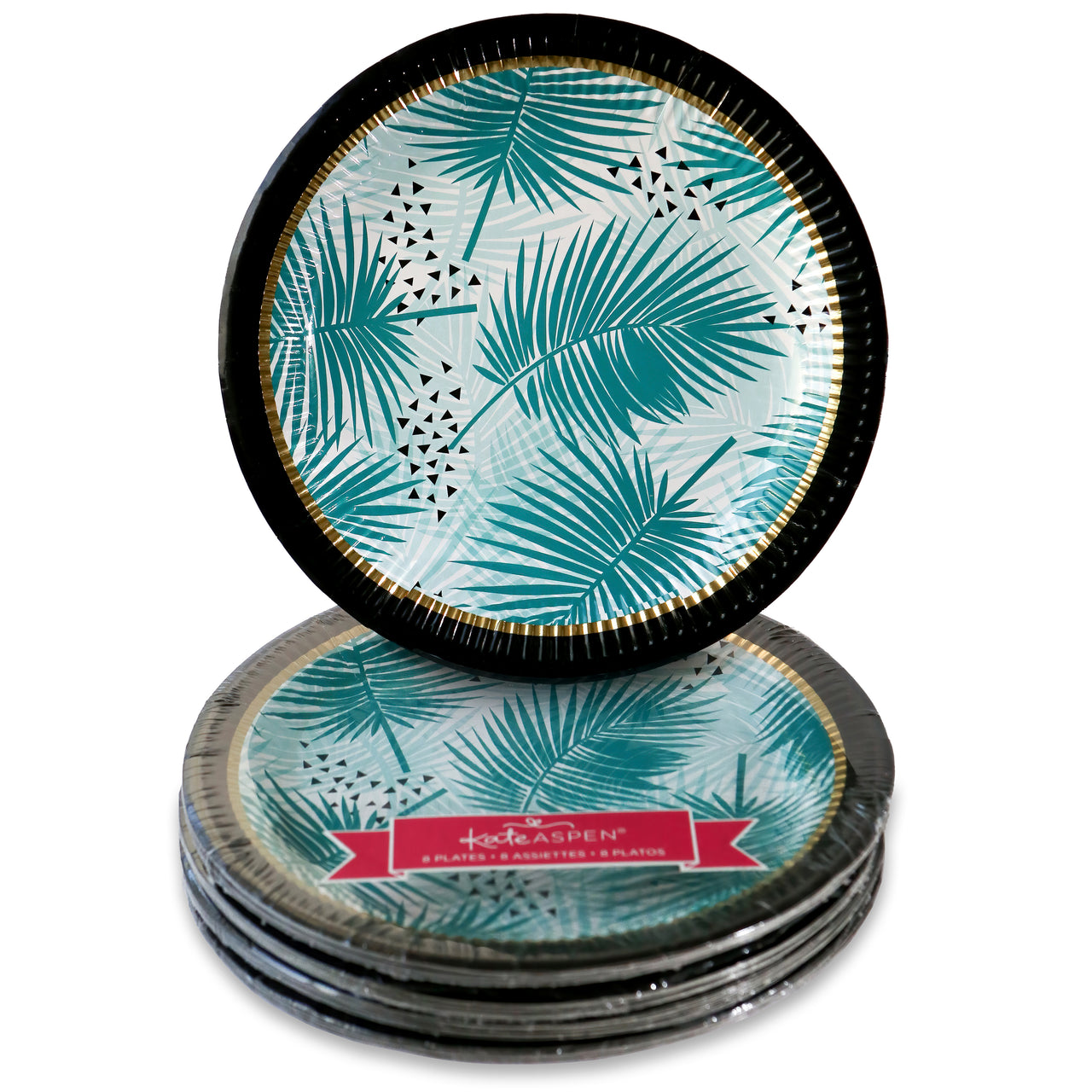 Tropical Chic 9 in. Premium Paper Plates (Set of 8)