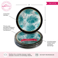 Tropical Chic 9 in. Premium Paper Plates (Set of 8)