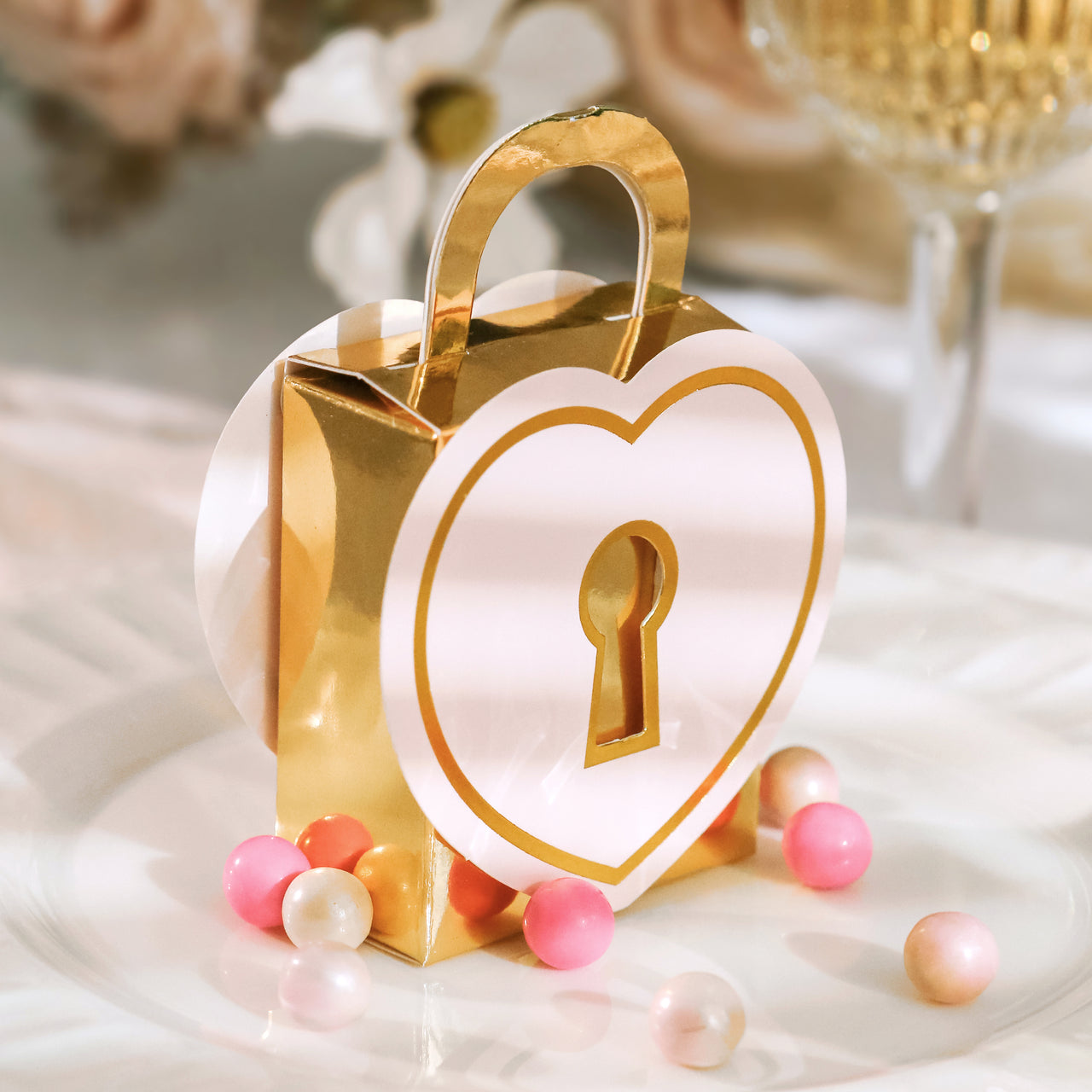 Love Lock Favor Box (Set of 12)