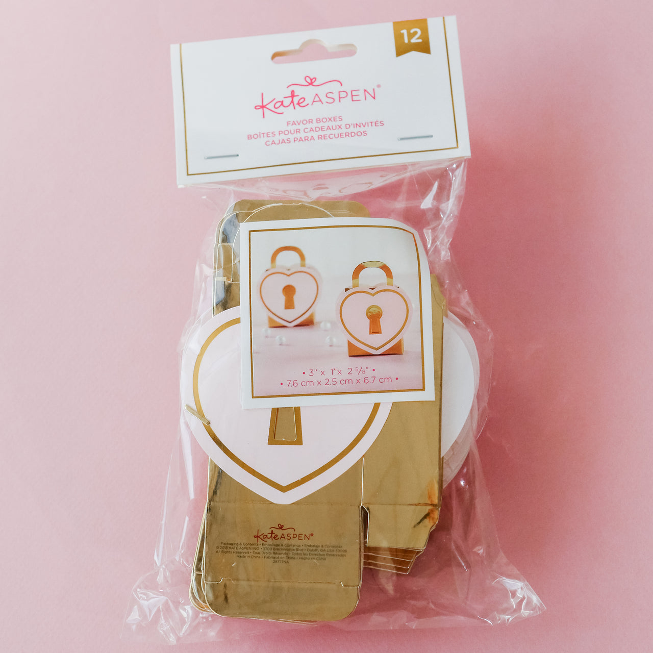 Love Lock Favor Box (Set of 12)
