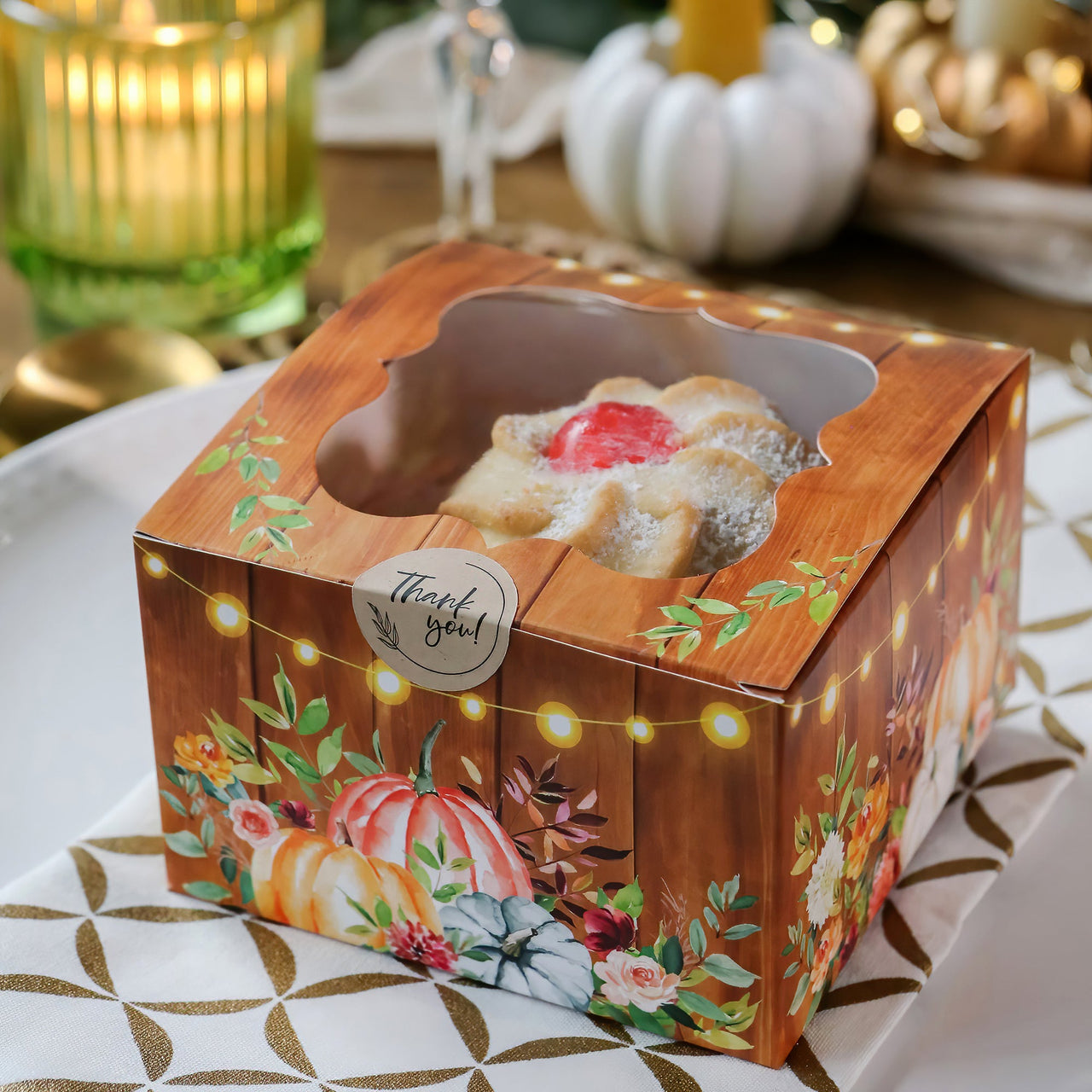 Fall Cookie Boxes with Window + Seal Sticker (Set of 30) | My Wedding ...