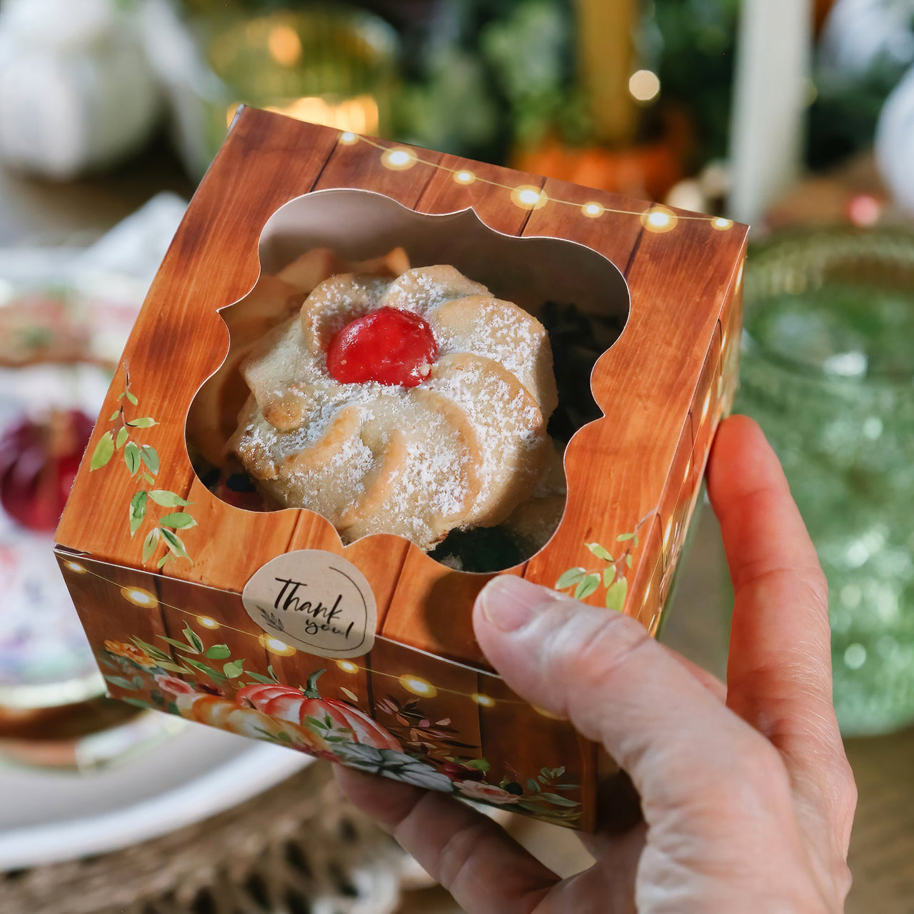 Fall Cookie Boxes with Window + Seal Sticker (Set of 30) | My Wedding Favors | Alt Image 4
