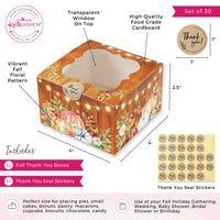 Fall Cookie Boxes with Window + Seal Sticker (Set of 30) | My Wedding Favors | Alt Image 5