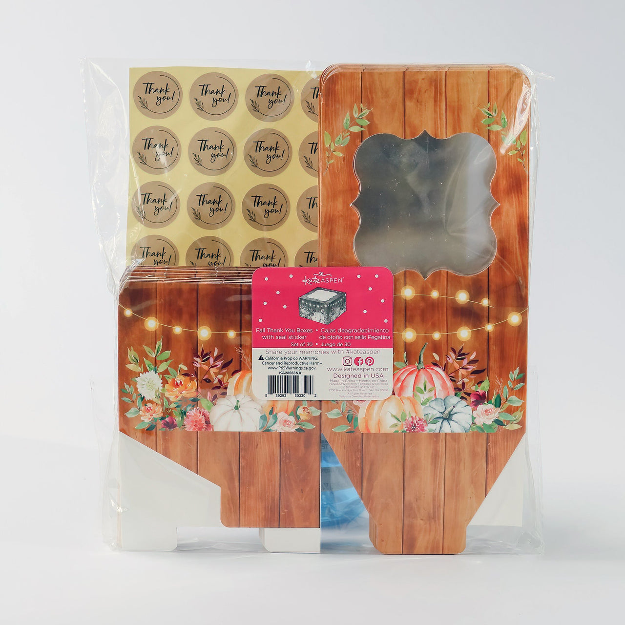Fall Cookie Boxes with Window + Seal Sticker (Set of 30) | My Wedding Favors | Alt Image 8