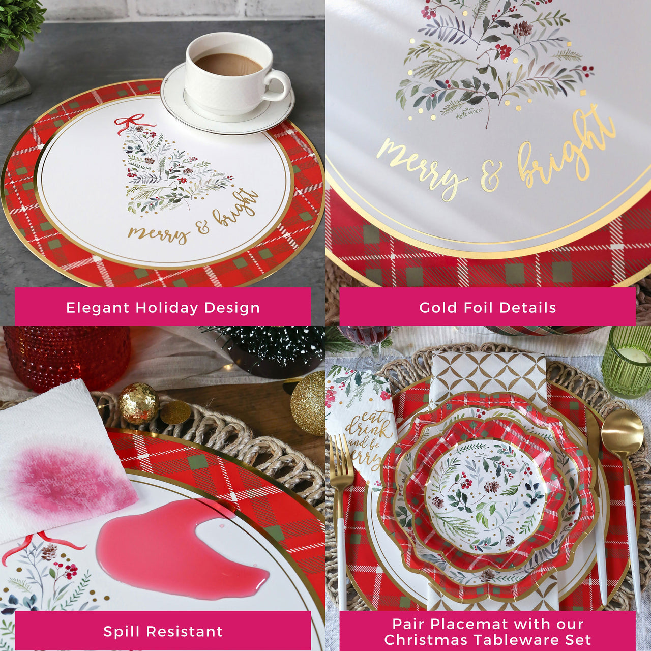 Christmas 13” Charger Plate Placemat | My Wedding Favors | Alternate Image 5